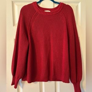 NWOT red cotton sweater
